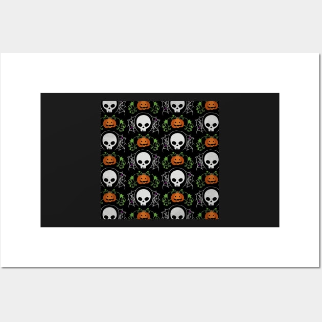 Bibbidi-Bobbidi-Spooktacular Skulls and Pumpkins Wall Art by TurtleNotes